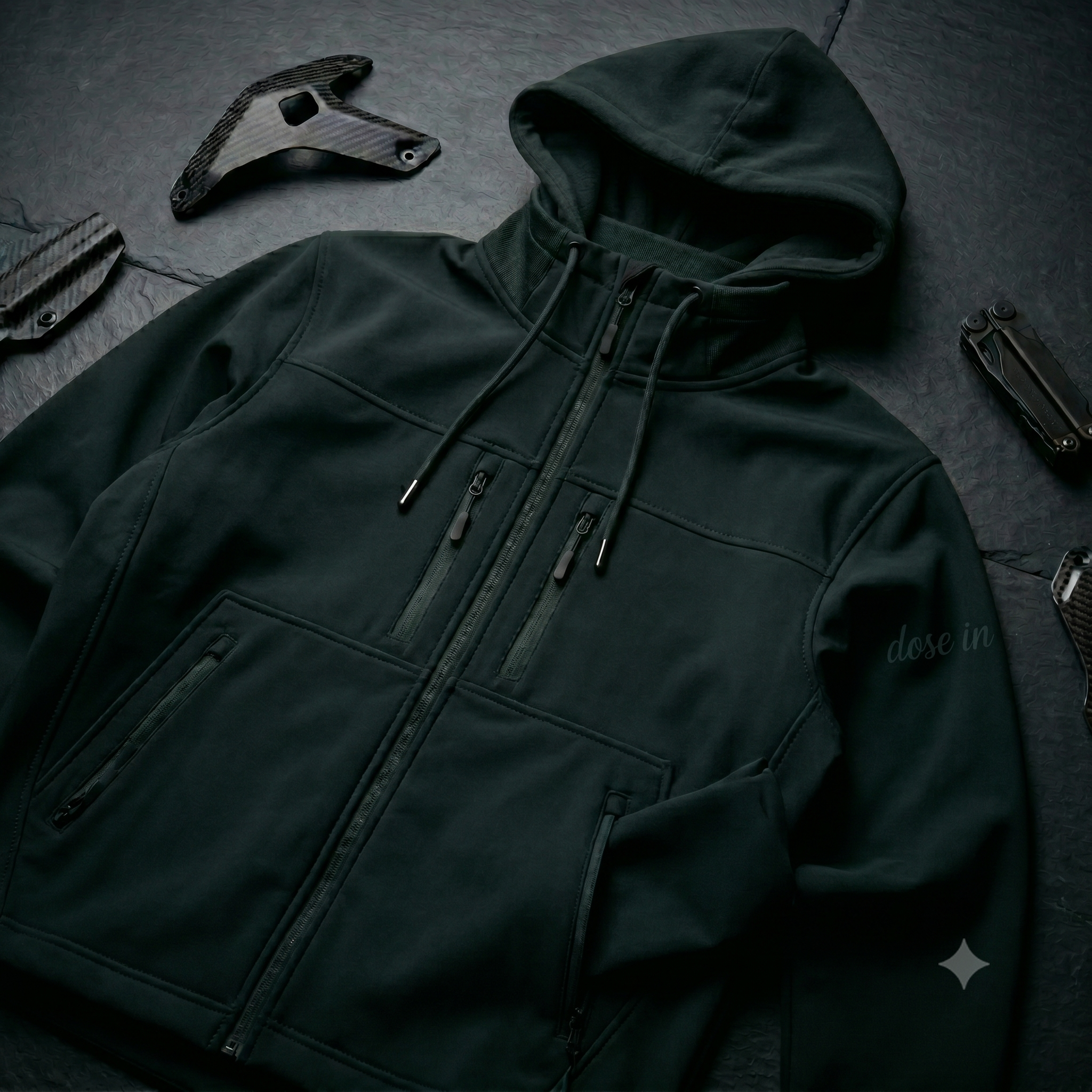 Midnight Green Tactical Hoodie